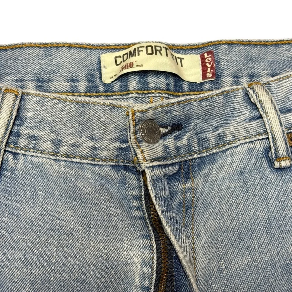 Levi's 560‎ men's comfort loose baggy light wash blue dad denim jeans 36x30